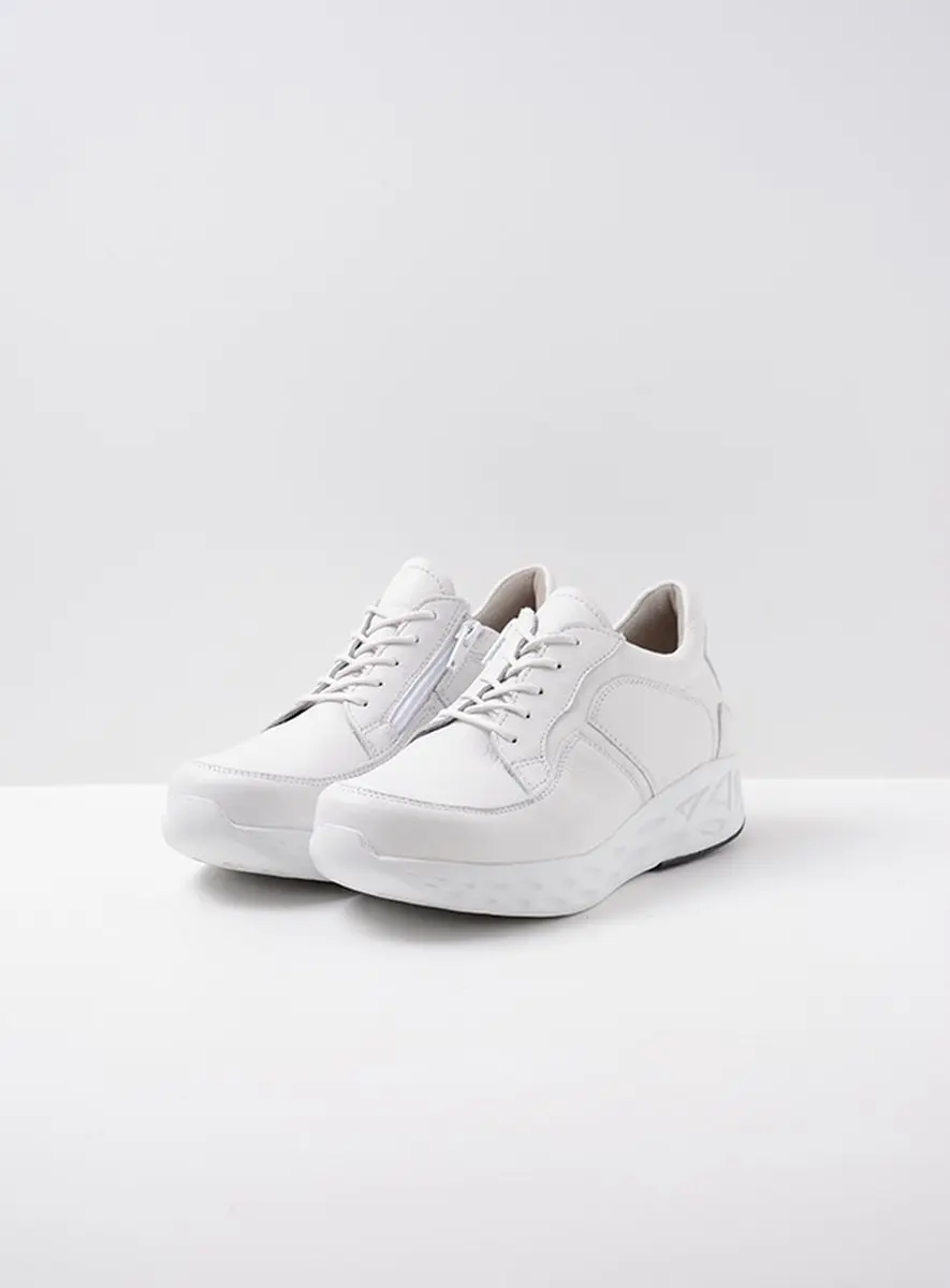 Wolky Bounce Sneakers - Wit Leer - afbeelding 3 van 6