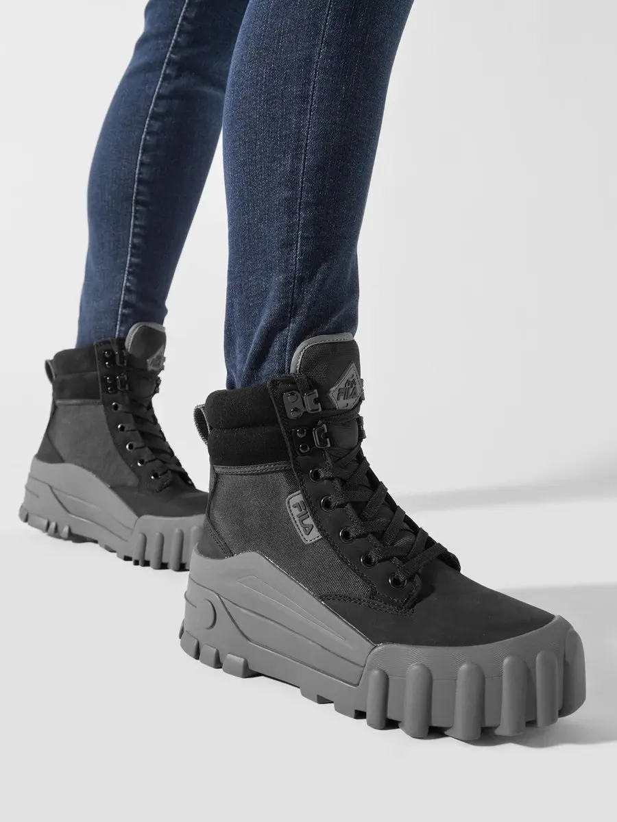 Fila Grungelution Mid FFW0362.73074 Sneakers - 42 - Grijs/Zwart - afbeelding 3 van 6