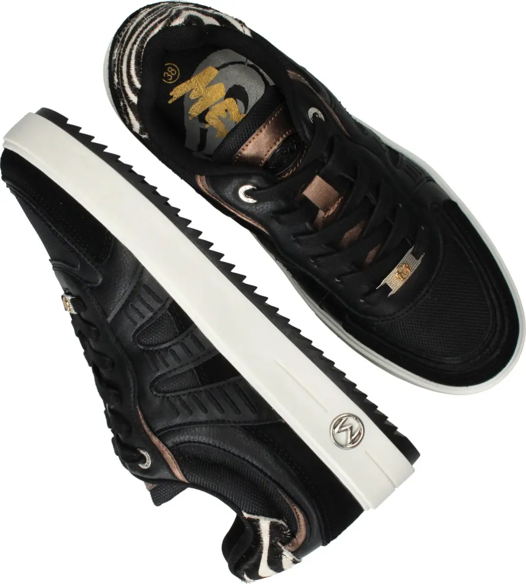 Mexx Sneaker Persia Olli MIKE1005243W-06.1101-38 - 38 - Zwart/Bruin - afbeelding 6 van 6