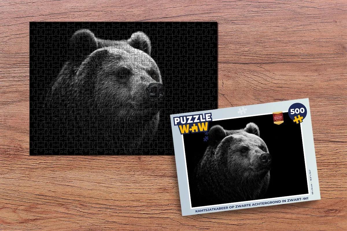 PuzzleWow Kamtsjatkabeer Legpuzzel 500 Stuks - Multicolor