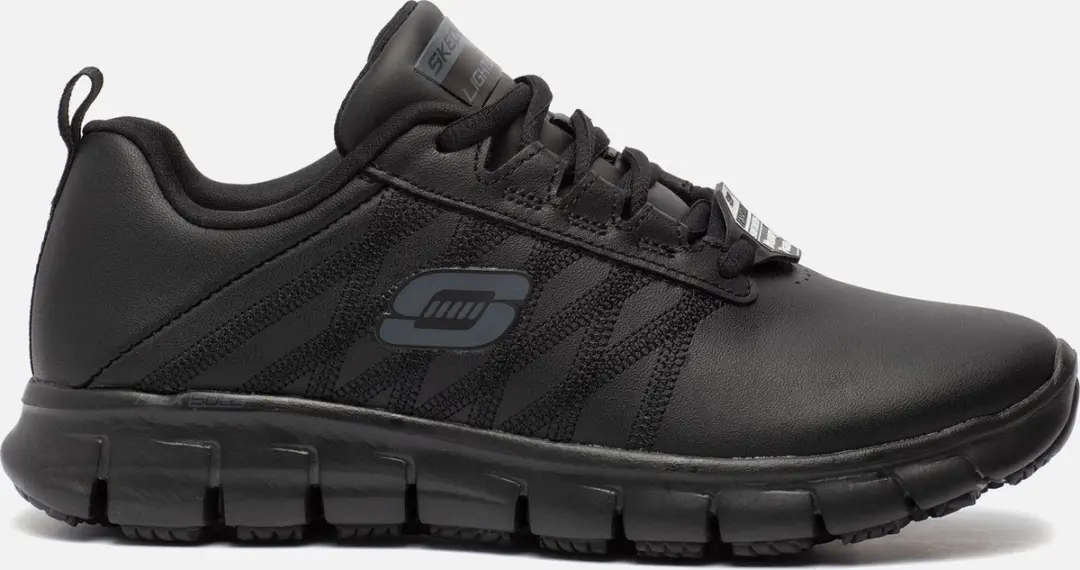 Skechers Work Relaxed Fit sneakers zwart Leer