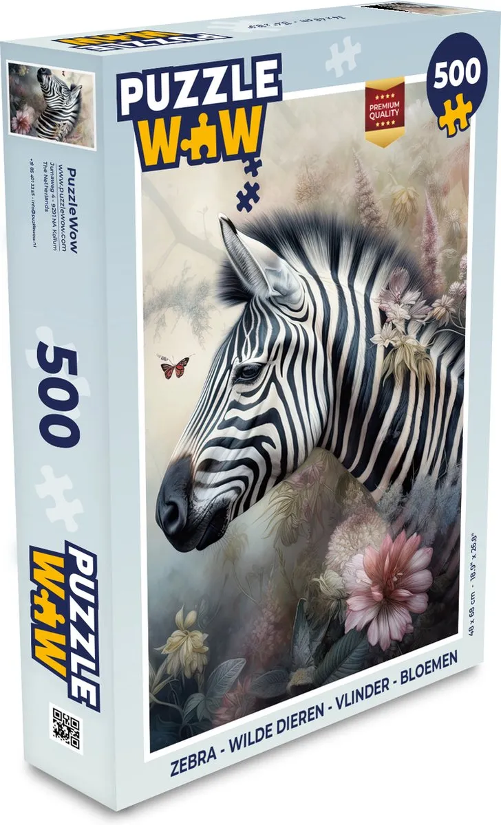 PuzzleWow Wilde Dieren Legpuzzel 500 Stuks