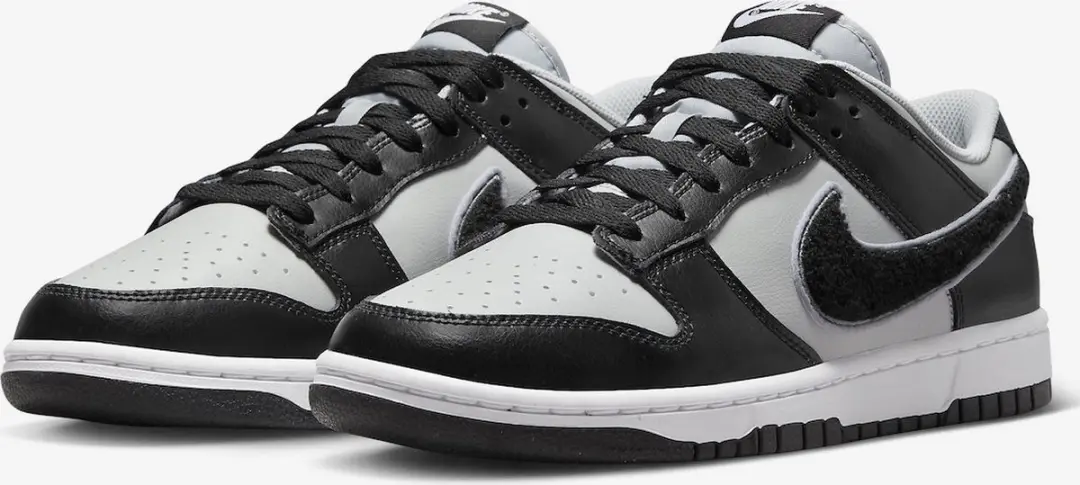 Nike Dunk Low 'Chenille Swoosh Black Grey'