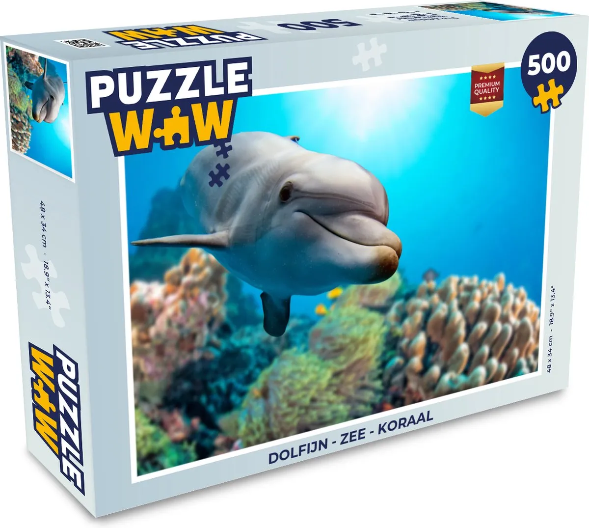 PuzzleWow Dolfijn Zee Legpuzzel 500 Stuks