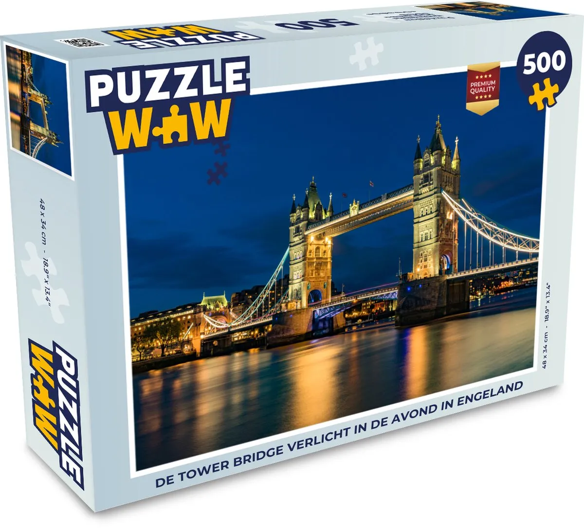 PuzzleWow Legpuzzel Tower Bridge Verlicht 500 Stuks