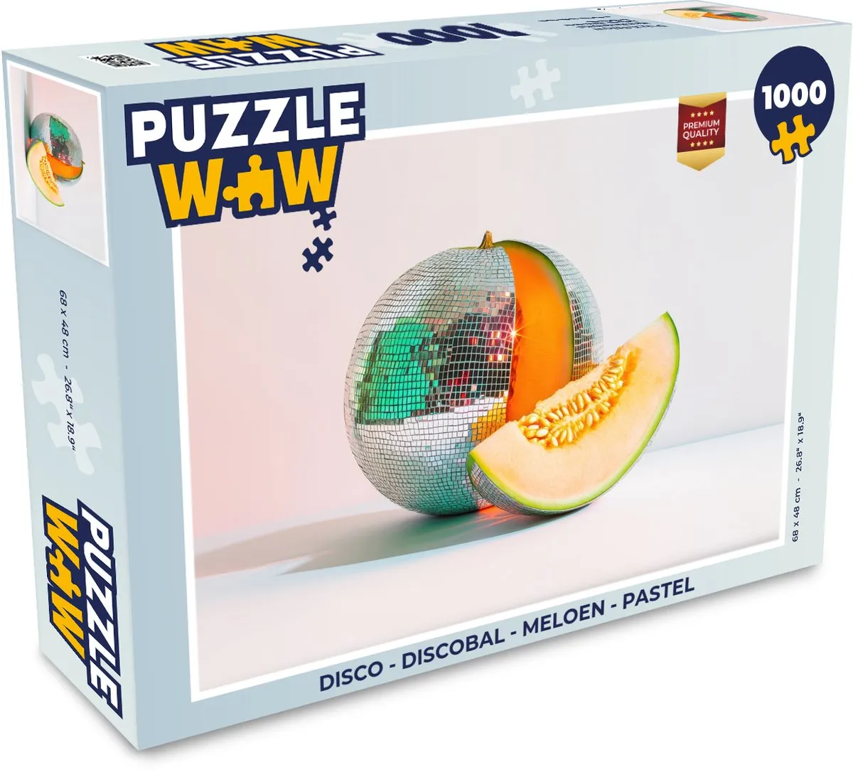 PuzzleWow Disco Legpuzzel 1000 Stuks - Meloen