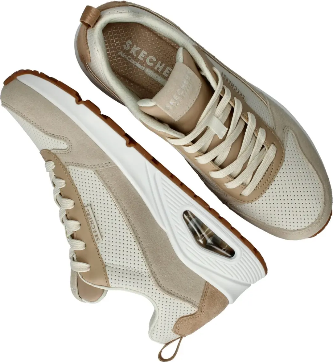 Skechers Uno Two Much Fun Dames Sneakers - Taupe/Zand - afbeelding 6 van 6