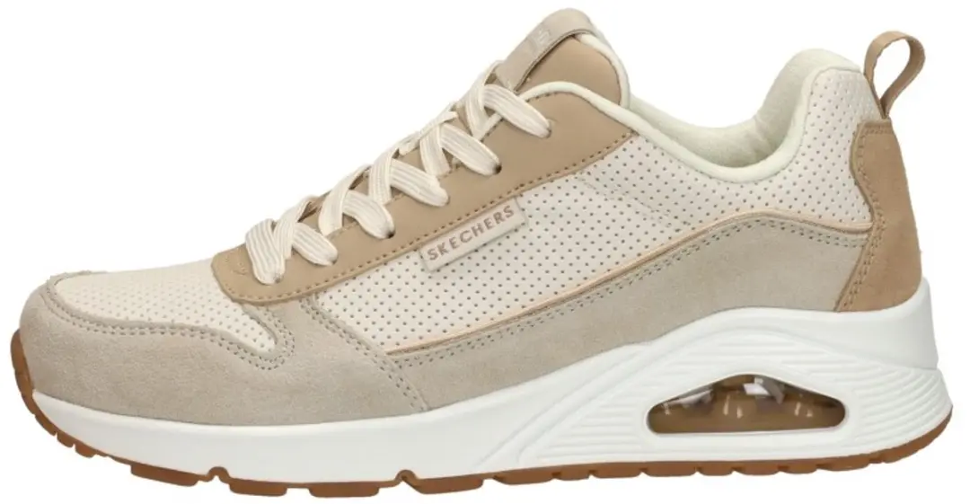 Skechers Uno Two Much Fun Dames Sneakers - Taupe/Zand - afbeelding 2 van 6
