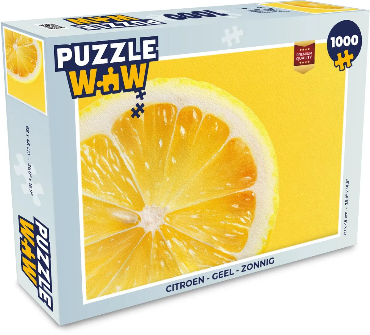 PuzzleWow Legpuzzel 1000 Stuks - Citroen Geel Multicolor