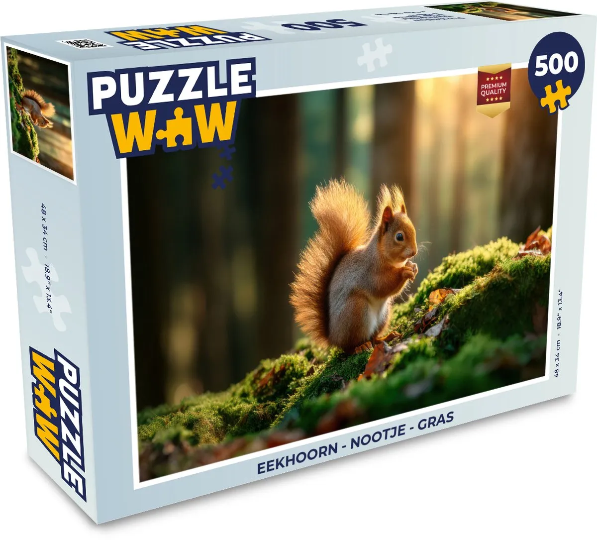 PuzzleWow Eekhoorn Nootje Gras Puzzel - 1000 Stuks