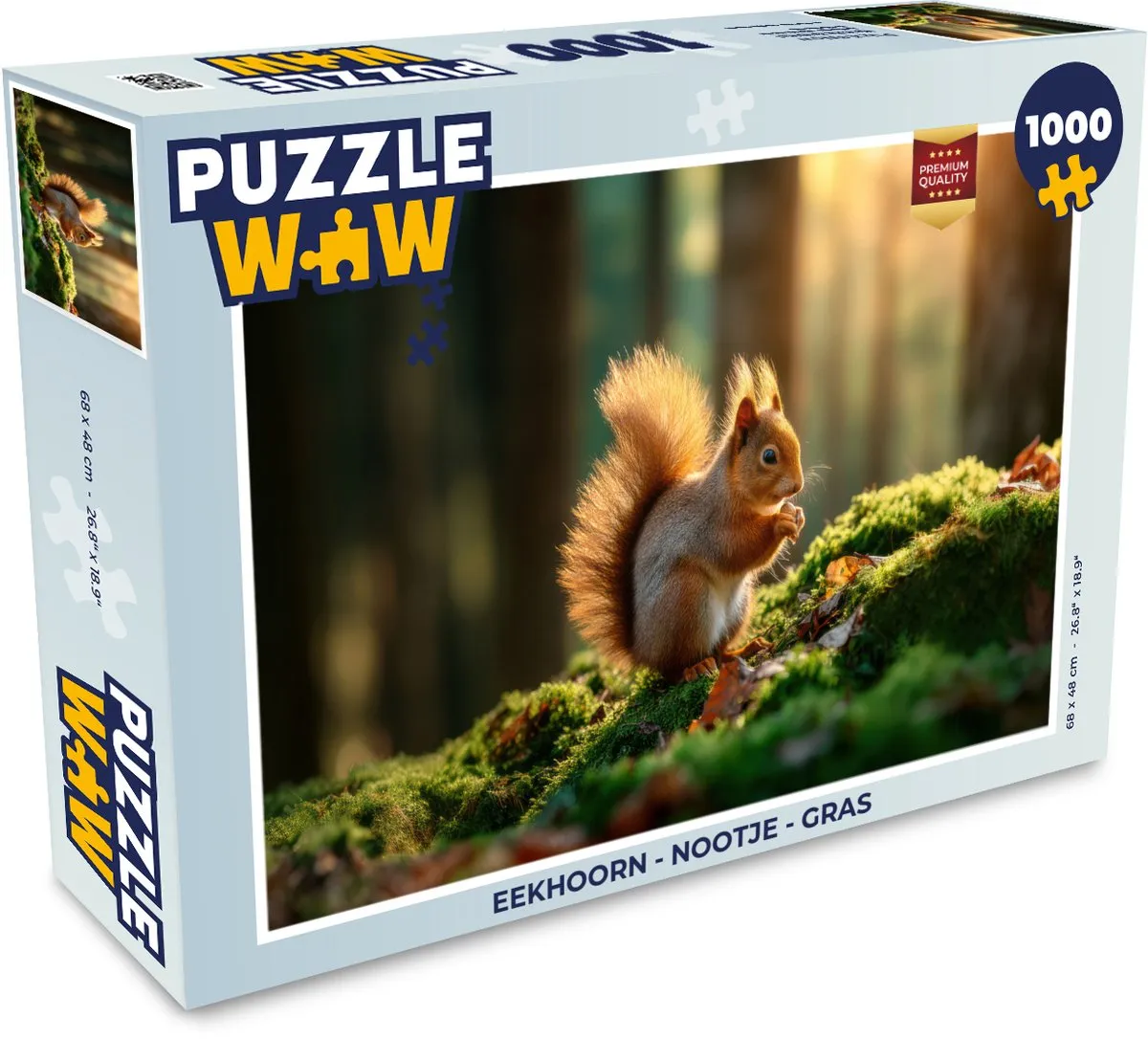 PuzzleWow Eekhoorn Nootje Gras Puzzel