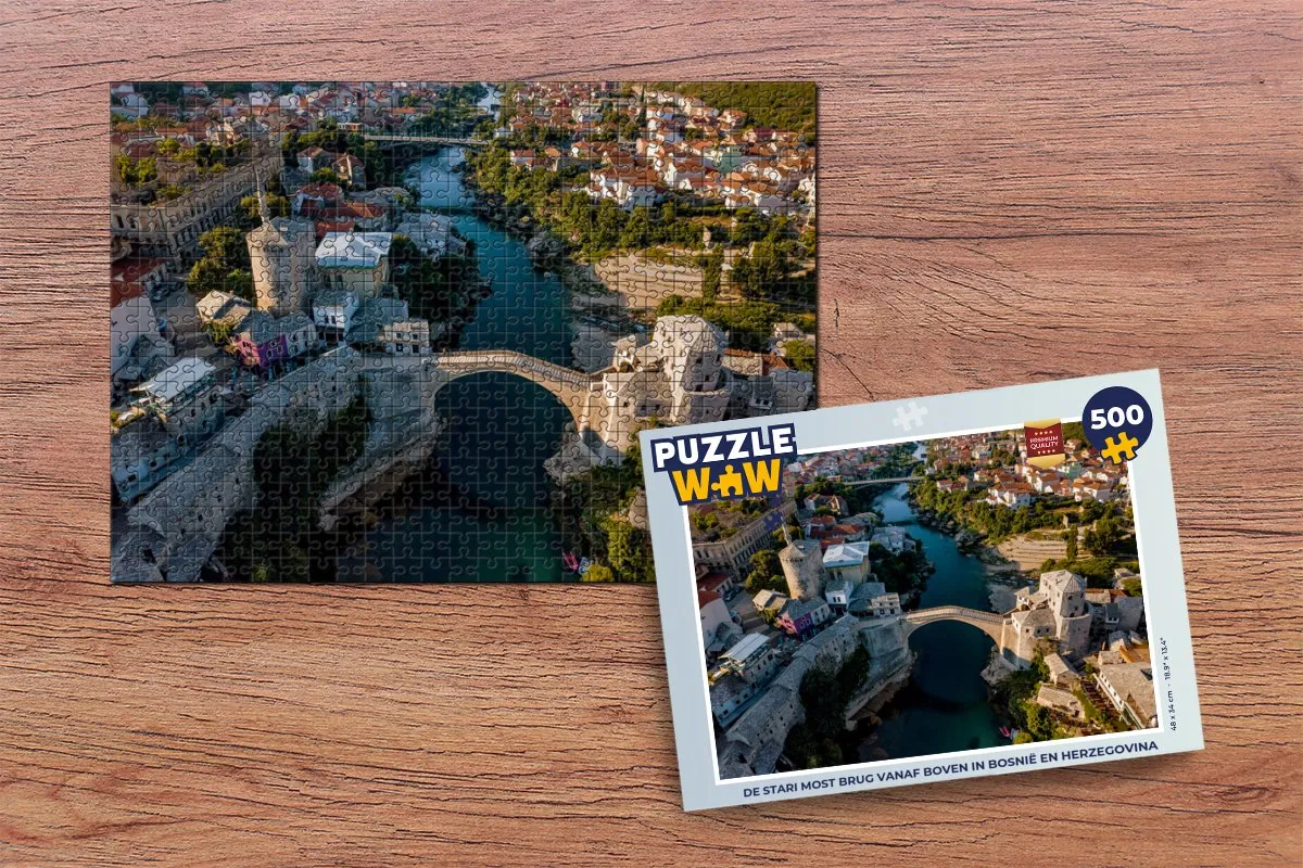 PuzzleWow Legpuzzel De Stari Most 500 Stuks - Multicolor
