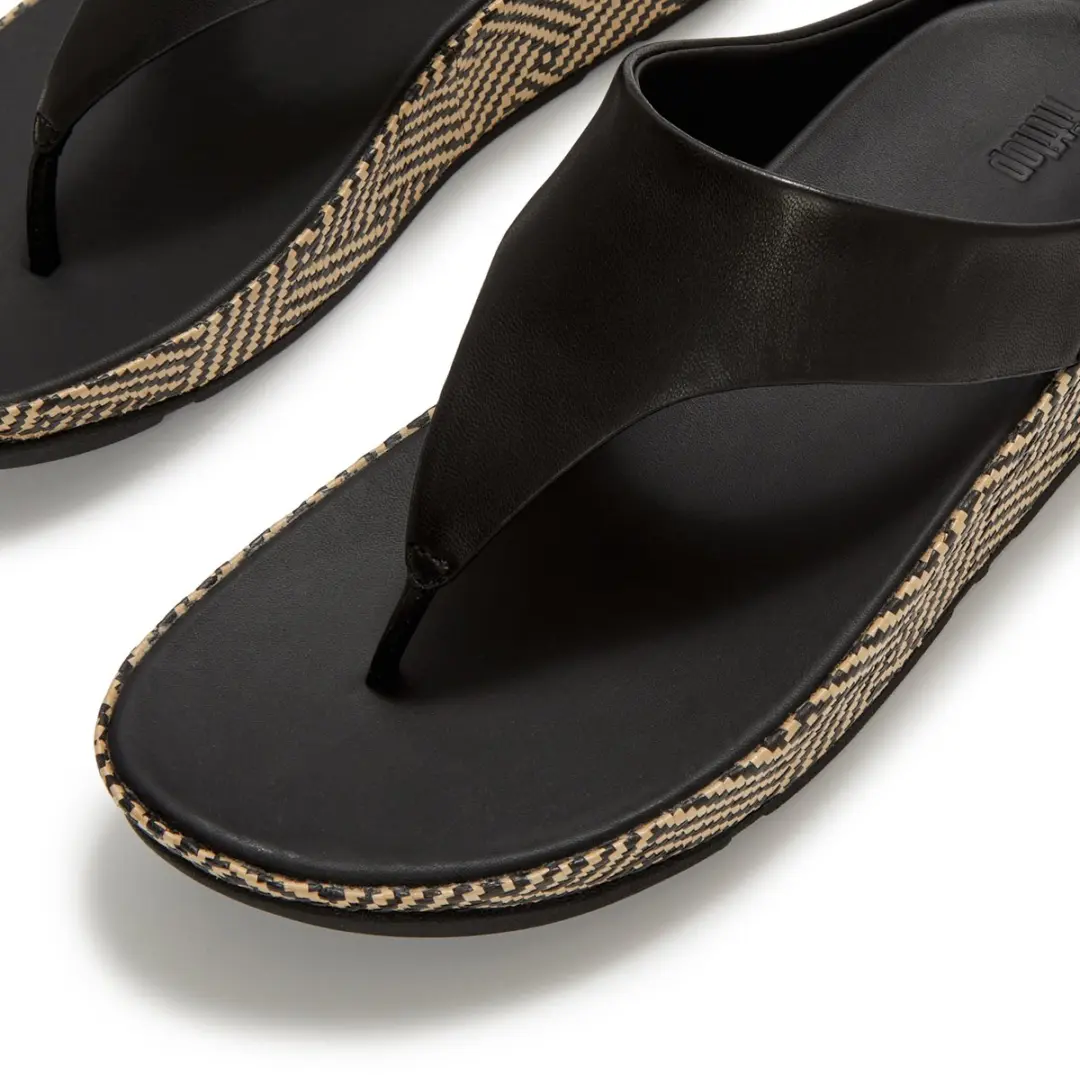 FitFlop Lulu Lux Toe-Post Sandalen - Zwart - afbeelding 3 van 6