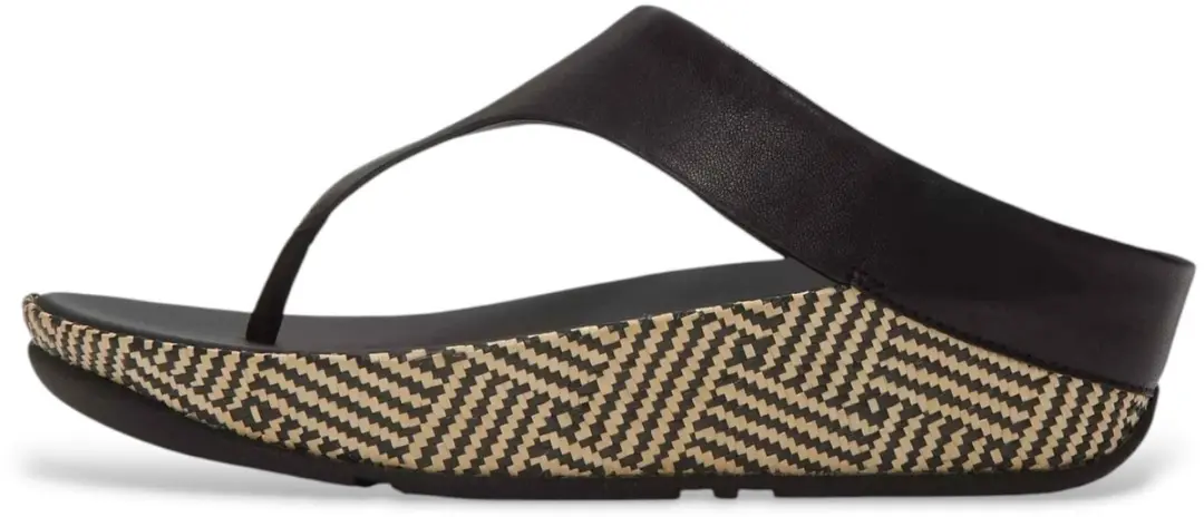FitFlop Lulu Lux Graphic-Weave Leather Toe-Post Sandals Dames Sandalen