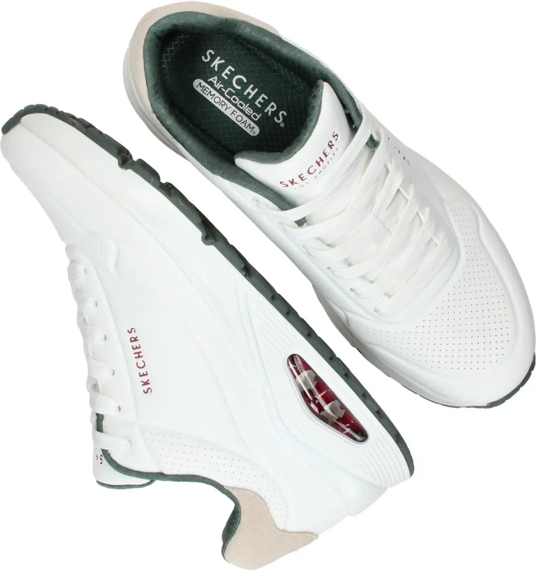 Skechers UNO SUITED ON AIR Heren Sneakers 301265 - Wit - afbeelding 4 van 6