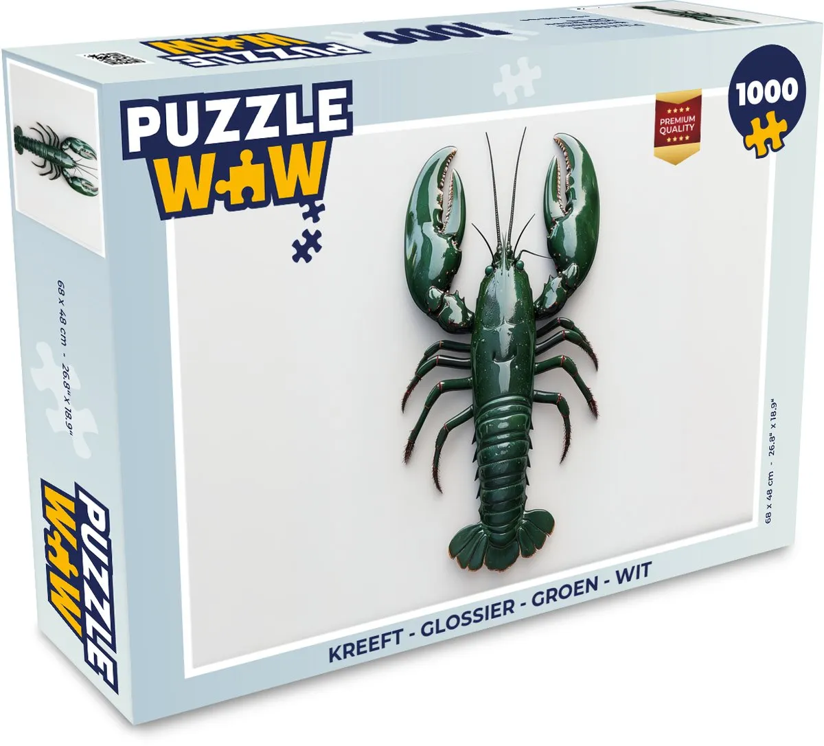 PuzzleWow Kreeft Legpuzzel 1000 Stuks - Groen/Wit