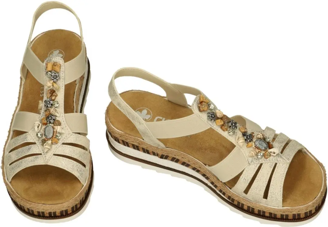 Rieker -Dames - beige - sandalen - maat 38 - afbeelding 5 van 6