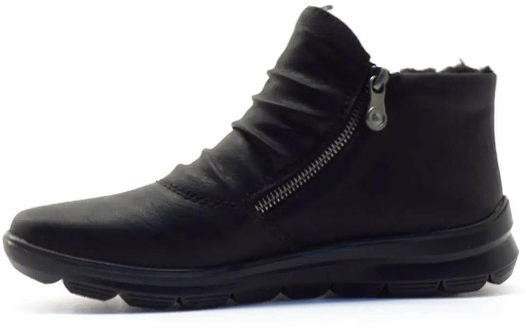 Rieker Dames Enkellaars Z0051-01 - Zwart