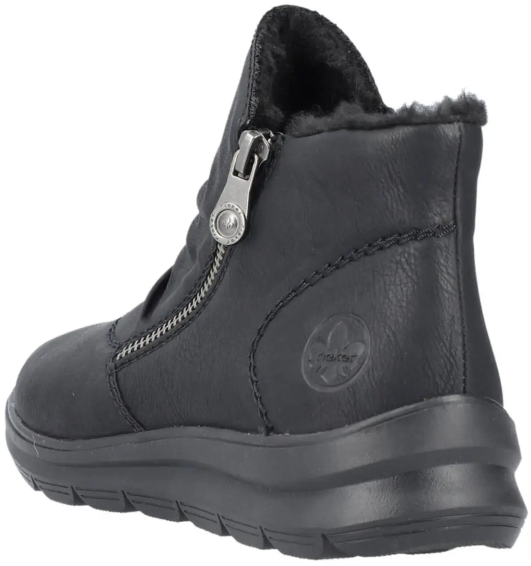 Rieker Dames Enkellaars Z0051-01 - Zwart