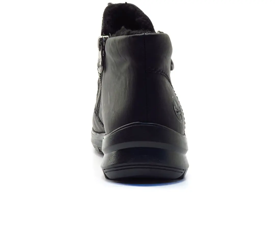 Rieker Dames Enkellaars Z0051-01 - Zwart