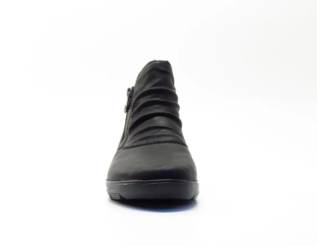 Rieker Dames Enkellaars Z0051-01 - Zwart