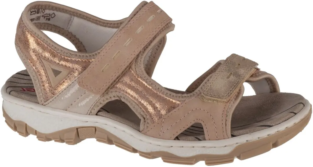 Rieker Sandals 68866, Vrouwen, Roze, Sandalen, maat: 37
