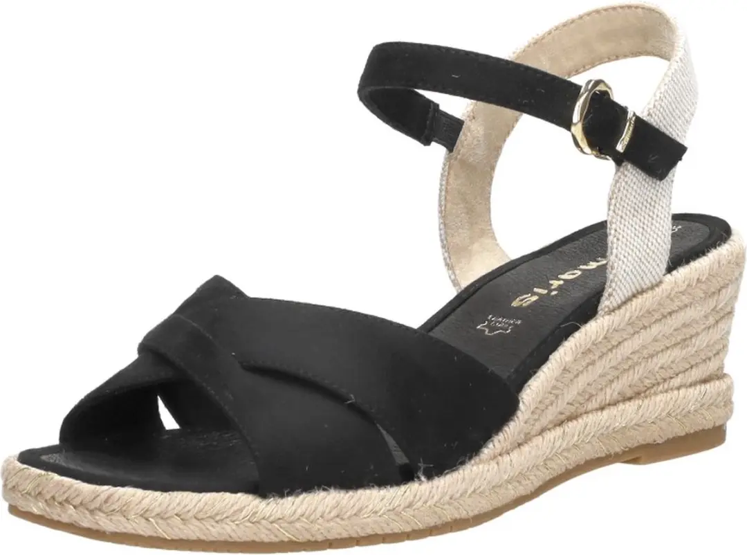 Tamaris Sandalen Touwzool Sandalen Touwzool - Zwart - Maat 36 - afbeelding 3 van 6