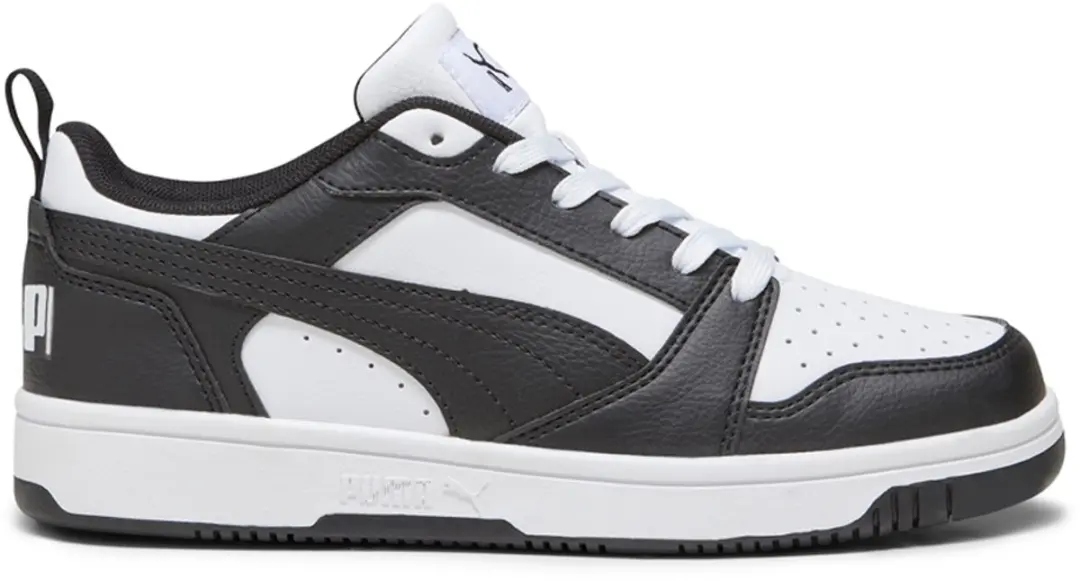 PUMA Rebound V6 Lo Jr Unisex Sneakers - 39 - Wit/Zwart - afbeelding 3 van 6