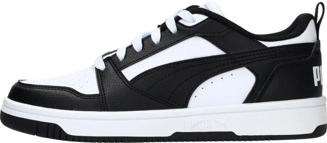 PUMA Rebound V6 Lo Jr Unisex Sneakers - 39 - Wit/Zwart - afbeelding 2 van 6