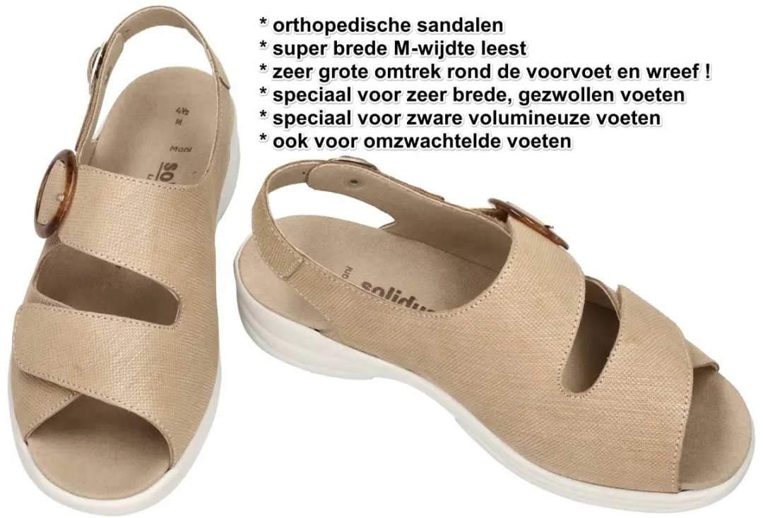 Solidus Moni-32 Dames Sandalen - 38 - Beige