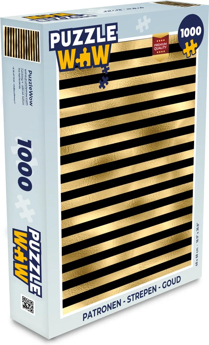 PuzzleWow Strepen Legpuzzel 1000 Stuks - Multicolor