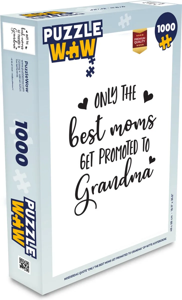 PuzzleWow Je wordt oma Legpuzzel 1000 Stuks - Multicolor