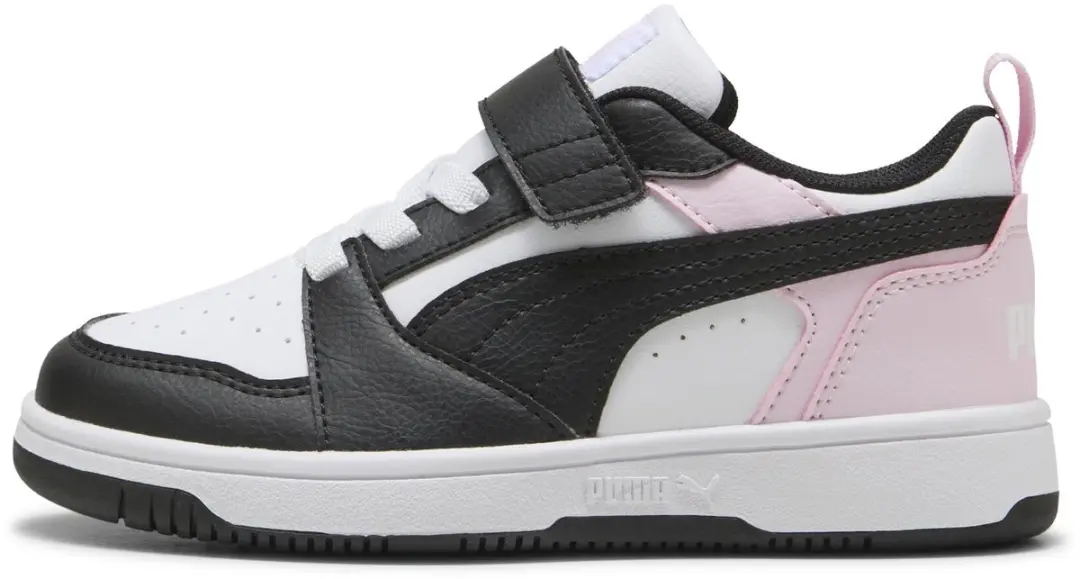PUMA Rebound V6 Lo AC+ PS Sneakers - 34 - Wit/Zwart/Rozig - afbeelding 3 van 6