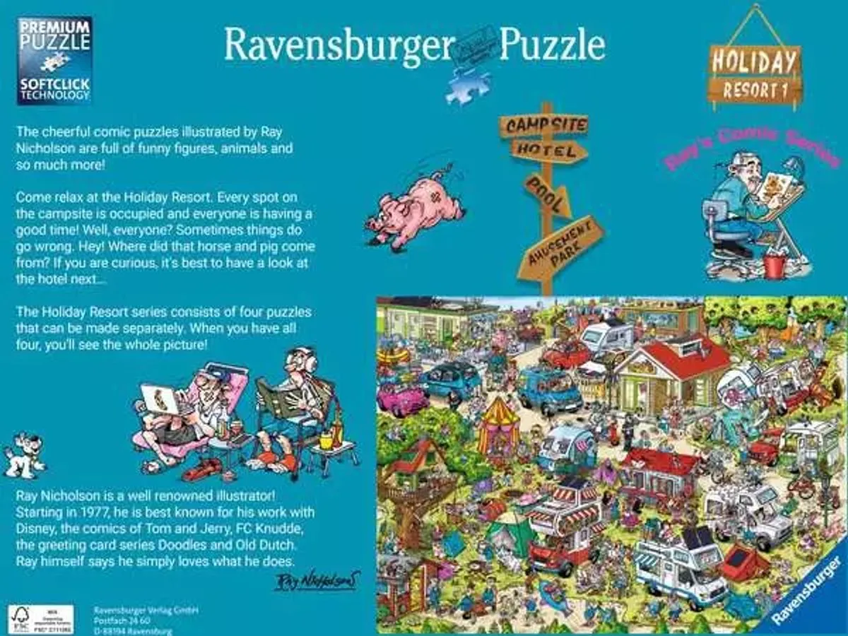 Ravensburger Ray's Comic Series Holiday Resort 1 Legpuzzel 1000 Stuks - Multicolor
