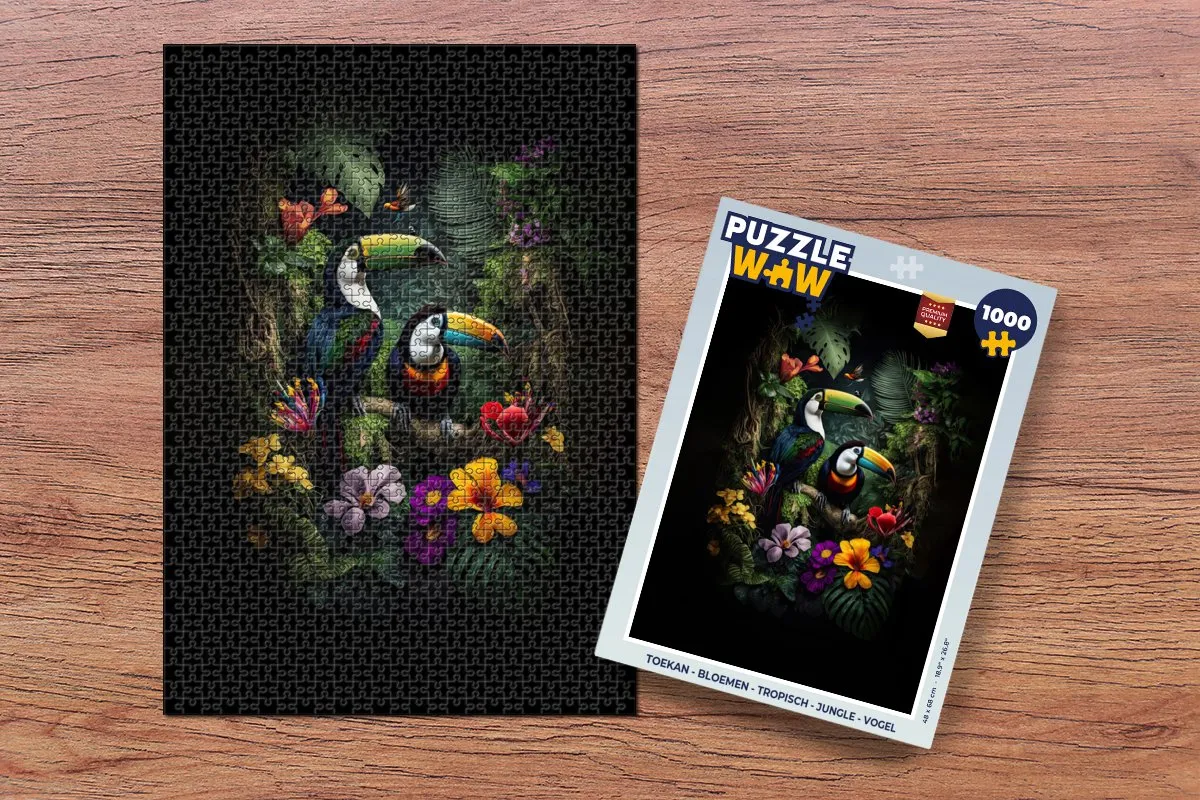 PuzzleWow Toekan Legpuzzel 1000 Stuks - Multicolor