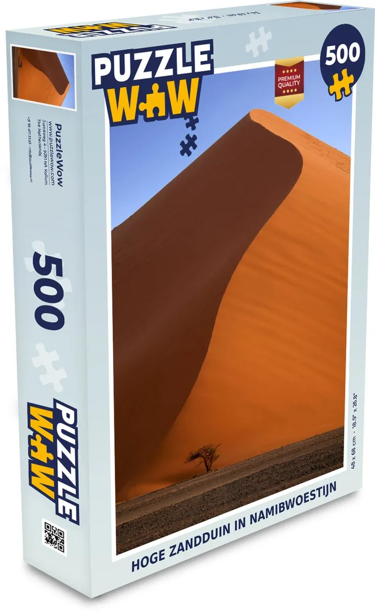 PuzzleWow Legpuzzel 500 Stuks - Namibwoestijn Hoge Zandduin Multicolor