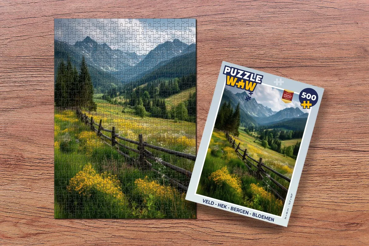 PuzzleWow Bergen & Bloemen Legpuzzel 500 Stuks - 8721414233663