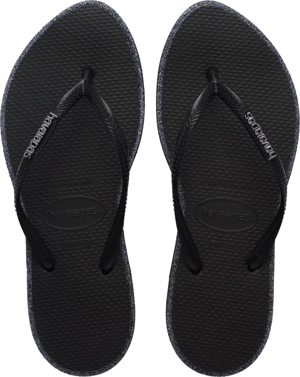 Havaianas HAV. SLIM POINT GLITTER Zwart/Zwart Dames Slippers