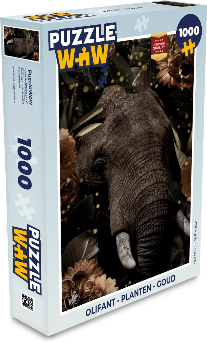 PuzzleWow Olifant Legpuzzel 1000 Stuks
