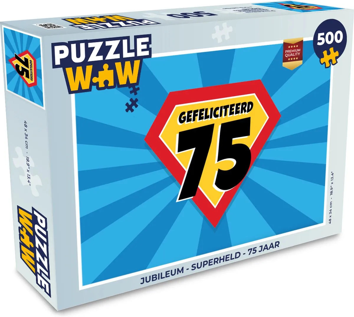 PuzzleWow Superheld Legpuzzel 500 Stuks - Multicolor