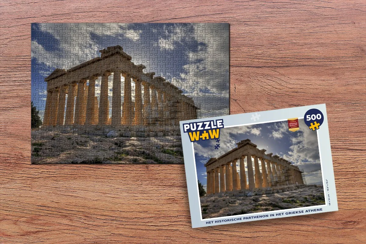PuzzleWow Parthenon Athene Legpuzzel 500 Stuks