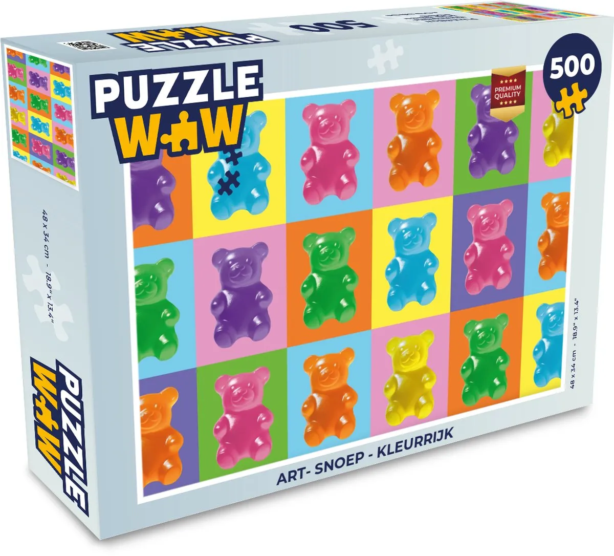 PuzzleWow Gummy Art Legpuzzel 500 Stuks - 8721169400297