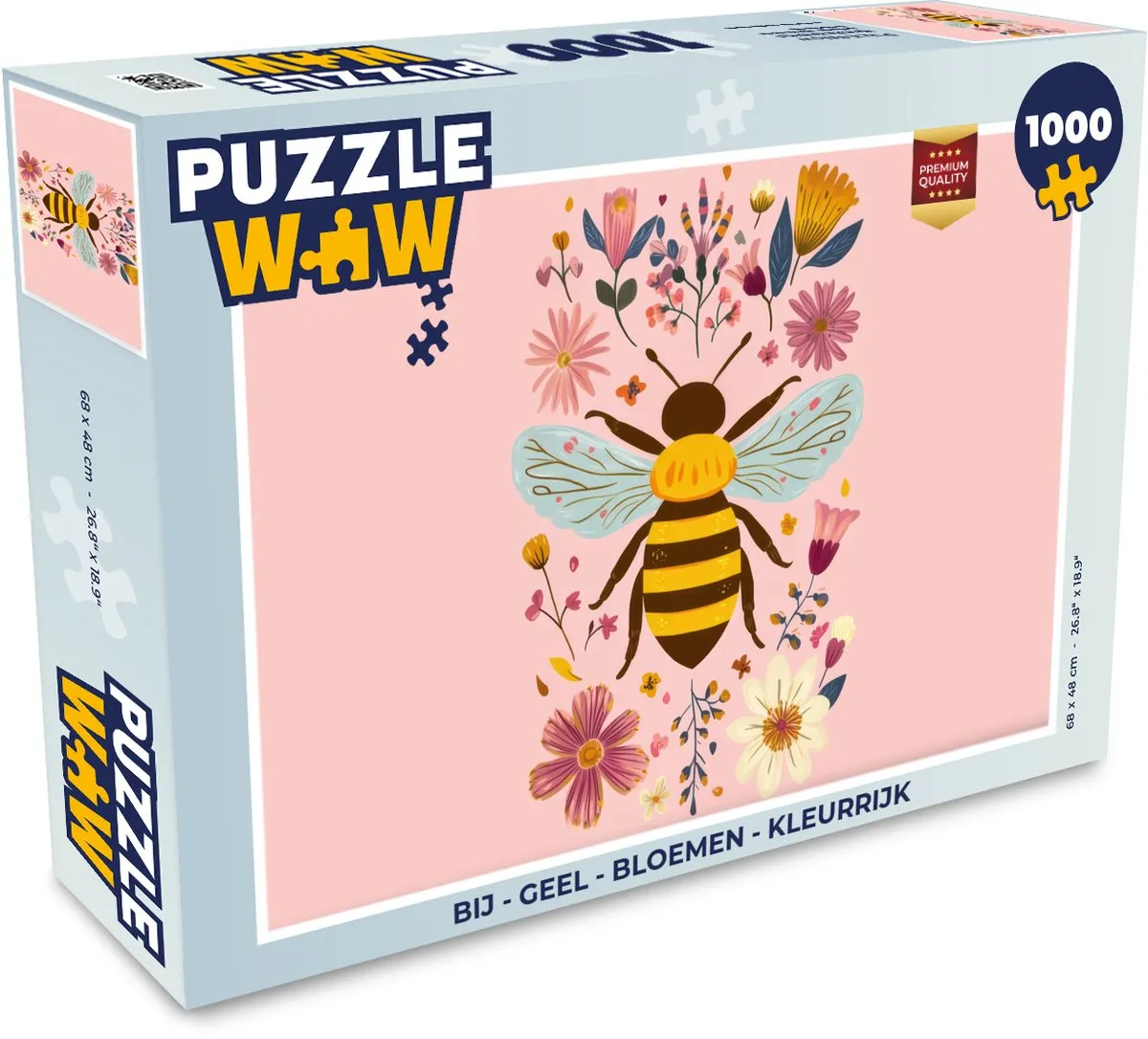 PuzzleWow Bij Bloemen Legpuzzel 1000 Stuks