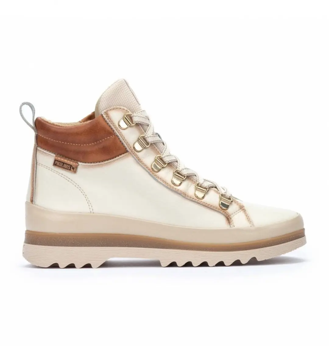 Pikolinos Off-white Vigo Leren Enkellaarsjes