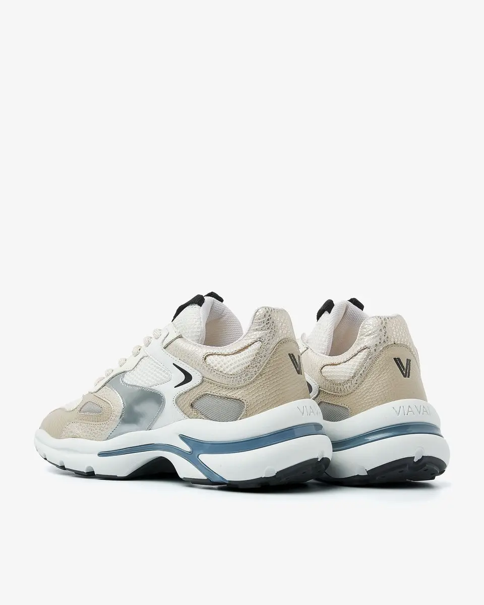 VIA VAI Vesper Due Sneakers - Dames - 37 - Beige/Blauw - afbeelding 4 van 6