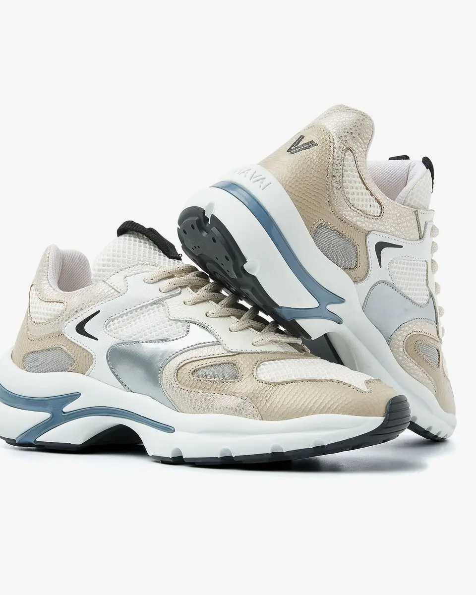 VIA VAI Vesper Due Sneakers - Dames - 37 - Beige/Blauw - afbeelding 5 van 6