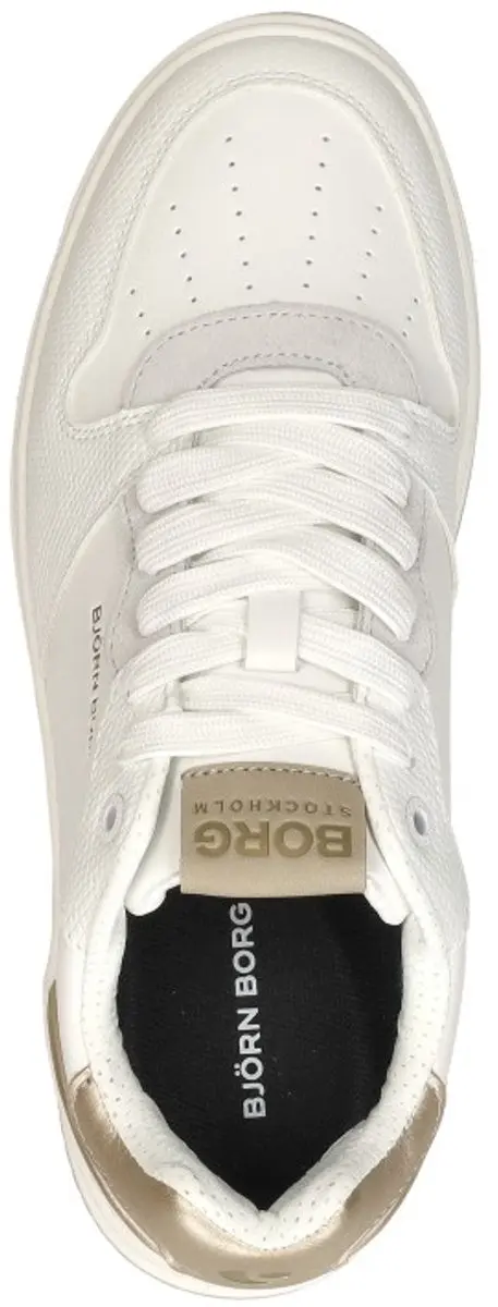 Björn Borg T2700 Dames Sneakers Laag - Wit/Goud - afbeelding 5 van 6