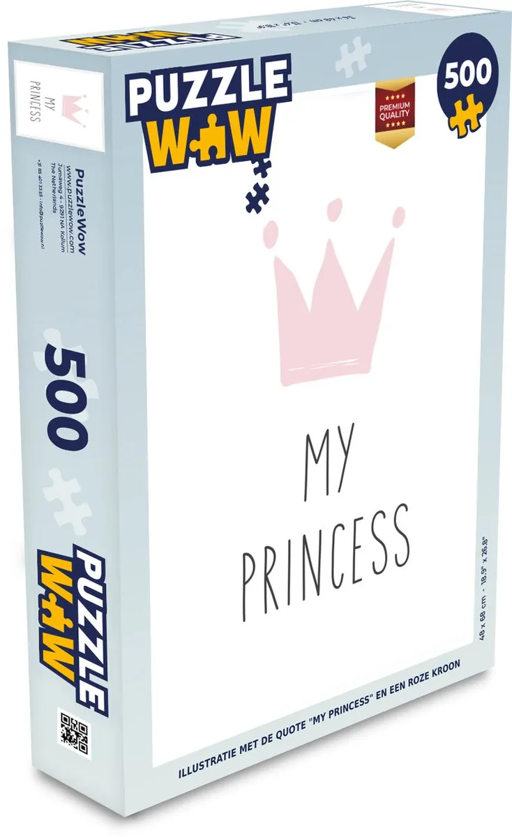 PuzzleWow Legpuzzel My Princess 500 Stuks