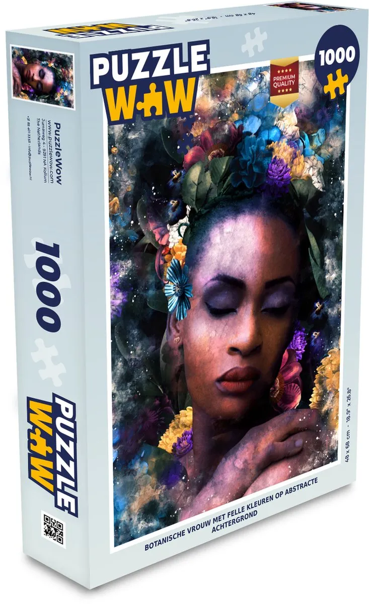 PuzzleWow Vrouw-Rook Legpuzzel 1000 Stuks - Multicolor
