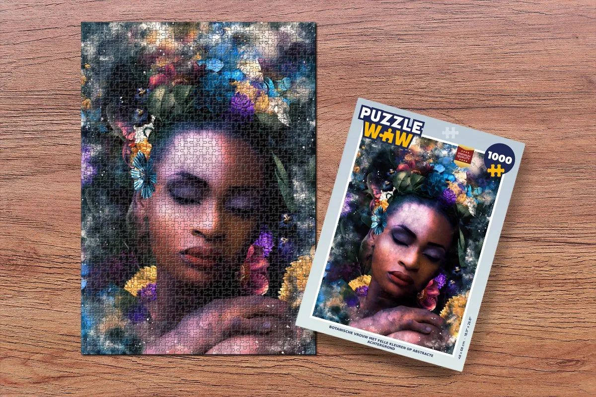 PuzzleWow Vrouw-Rook Legpuzzel 1000 Stuks - Multicolor